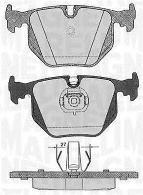 MAGNETI MARELLI 363916060152 -  Комплект тормозных колодок, дисковый тормоз